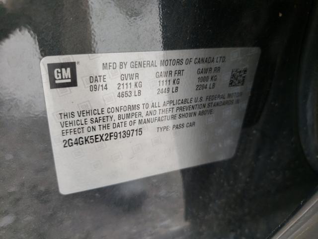 2015 BUICK REGAL 2G4GK5EX2F9139715