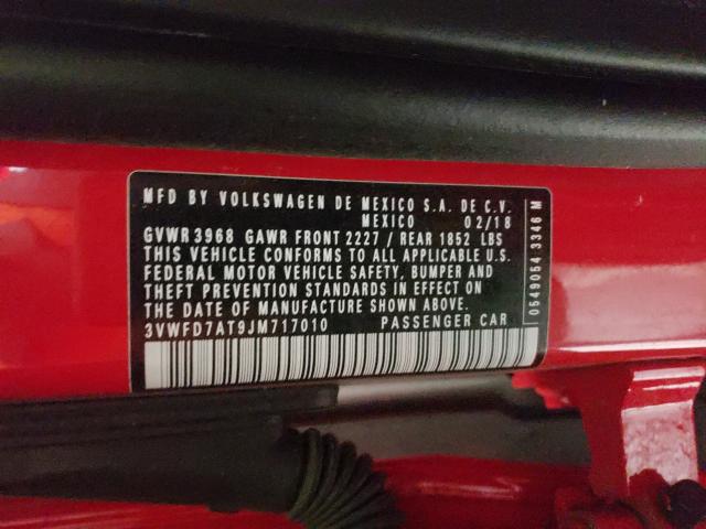 2018 VOLKSWAGEN BEETLE S 3VWFD7AT9JM717010