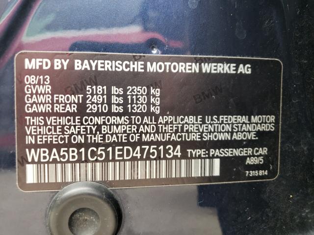 2014 BMW 535 I WBA5B1C51ED475134
