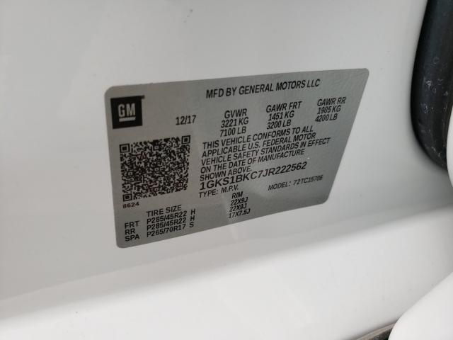 2018 GMC YUKON SLT 1GKS1BKC7JR222562