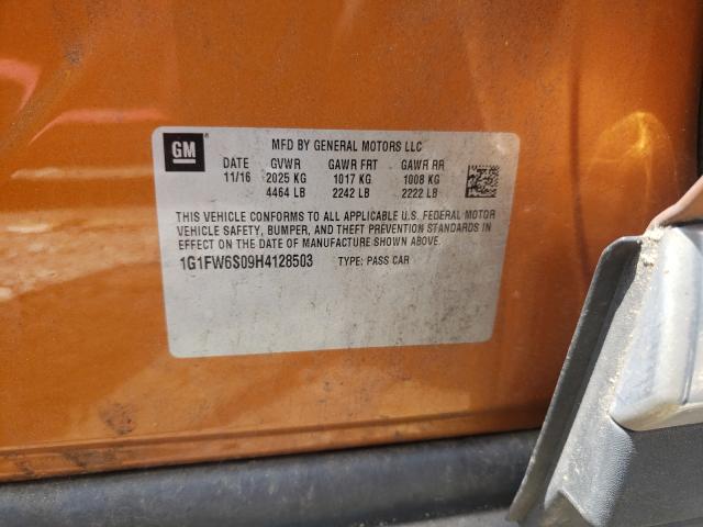 2017 CHEVROLET BOLT EV LT 1G1FW6S09H4128503