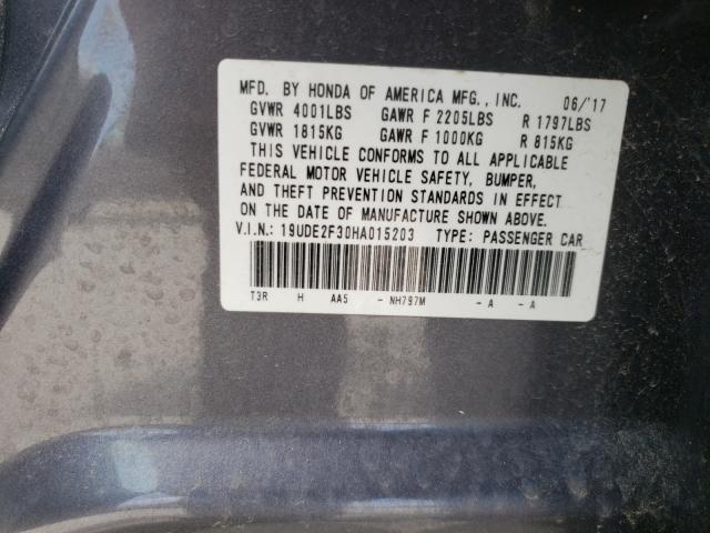2017 ACURA ILX BASE W 19UDE2F30HA015203