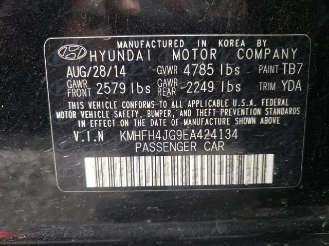 2014 HYUNDAI AZERA GLS KMHFH4JG9EA424134