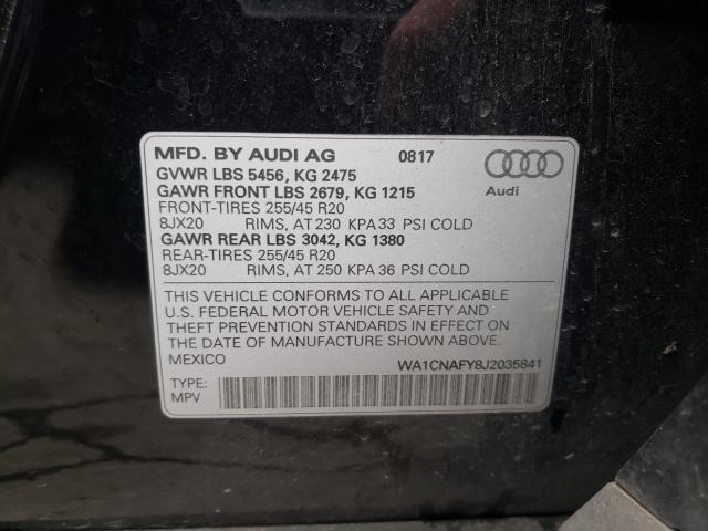 2018 AUDI Q5 PRESTIG WA1CNAFY8J2035841