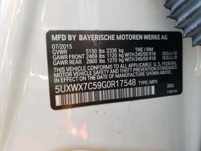 2016 BMW X3 XDRIVE3 5UXWX7C59G0R17548