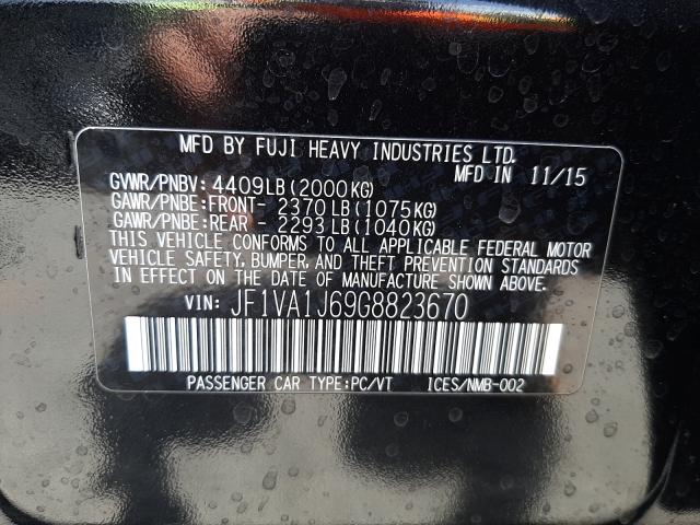 2016 SUBARU WRX LIMITE JF1VA1J69G8823670