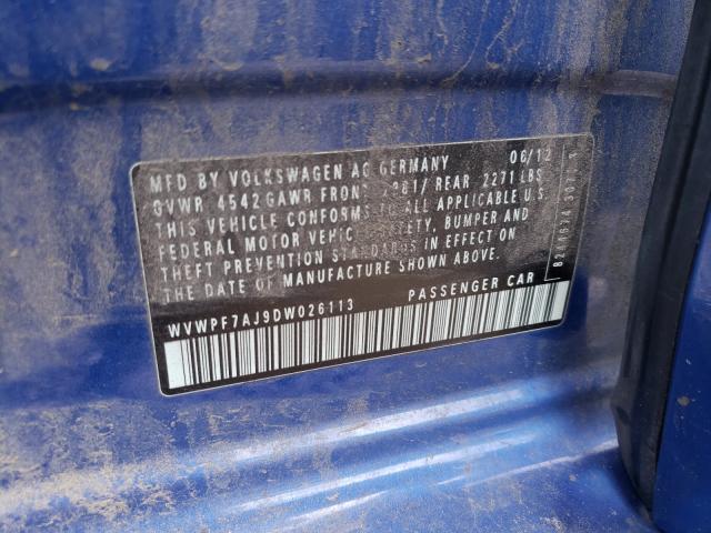 2013 VOLKSWAGEN GOLF R WVWPF7AJ9DW026113