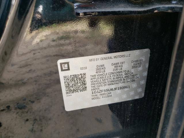 2018 CHEVROLET MALIBU HYB 1G1ZF5SU6JF193961