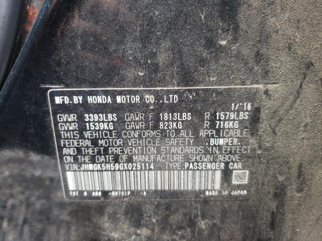 2016 HONDA FIT LX JHMGK5H59GX025114