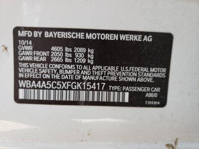 2015 BMW 428 I GRAN WBA4A5C5XFGK15417