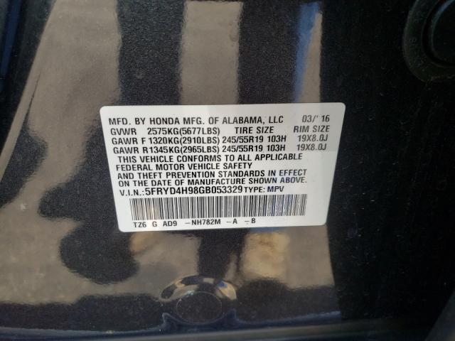 2016 ACURA MDX ADVANC 5FRYD4H98GB053329