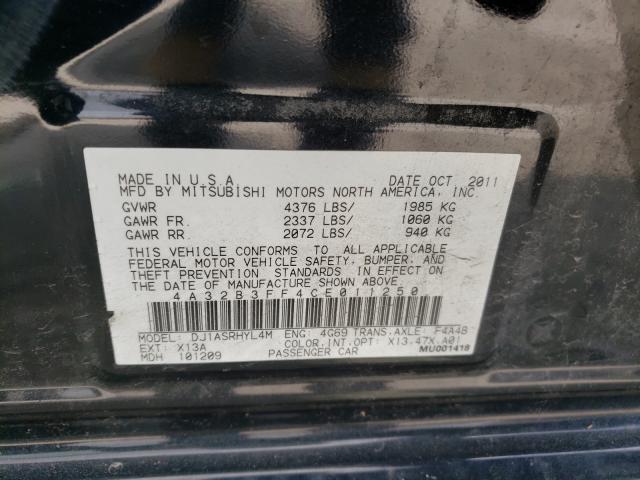2012 MITSUBISHI GALANT ES 4A32B3FF4CE011250