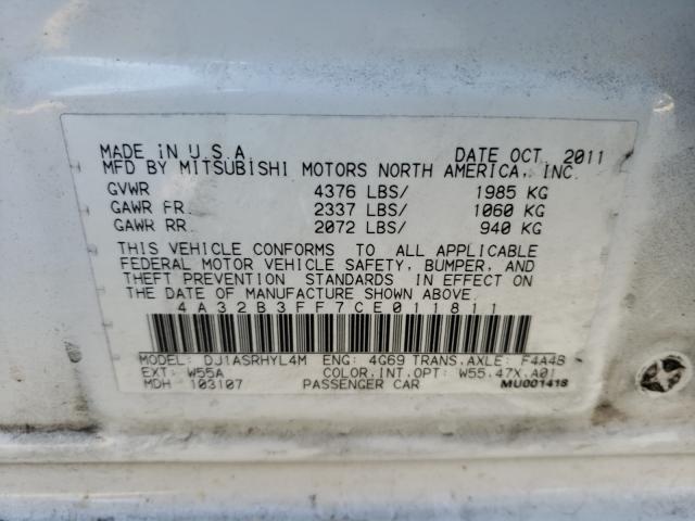 2012 MITSUBISHI GALANT ES 4A32B3FF7CE011811