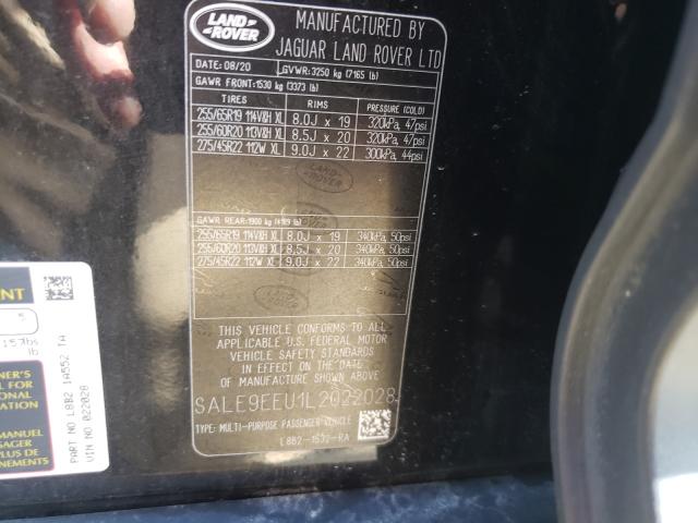 2020 LAND ROVER DEFENDER 1 SALE9EEU1L2022028