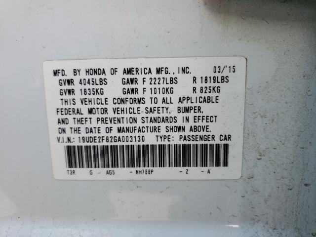 2016 ACURA ILX PREMIU 19UDE2F82GA003130