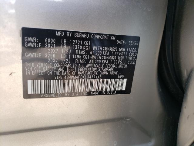 2020 SUBARU ASCENT LIM 4S4WMAPDXL3477448