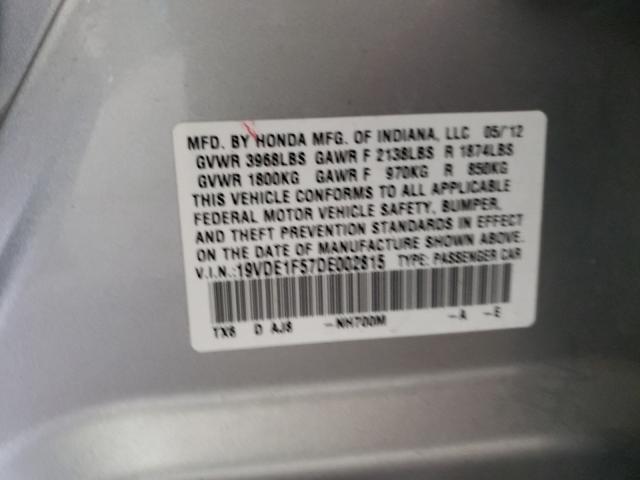 2013 ACURA ILX 20 PRE 19VDE1F57DE002815
