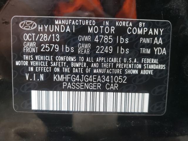 2014 HYUNDAI AZERA KMHFG4JG4EA341052