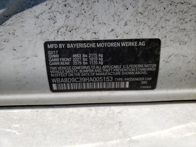 2017 BMW 330 XI WBA8D9C39HA005153