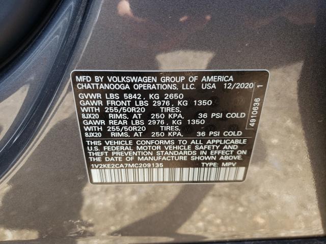2021 VOLKSWAGEN ATLAS CROS 1V2KE2CA7MC209135