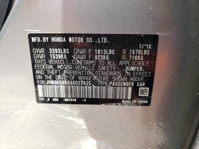 2016 HONDA FIT LX JHMGK5H58GX023435