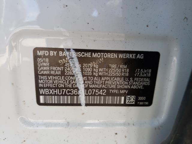 2018 BMW X1 SDRIVE2 WBXHU7C36J5L07542