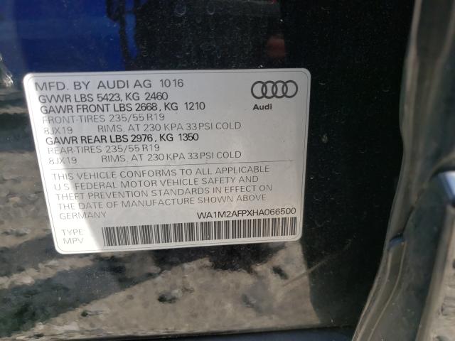 VIN WA1M2AFPXHA066500 2017 Audi Q5, Premium Plus no.10