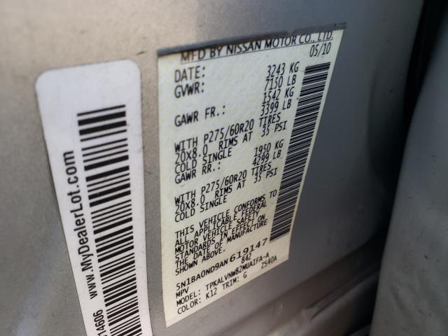 2010 NISSAN ARMADA SE 5N1BA0ND9AN619147