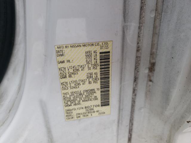 2015 NISSAN NV 2500 1N6AF0LY1FN807706