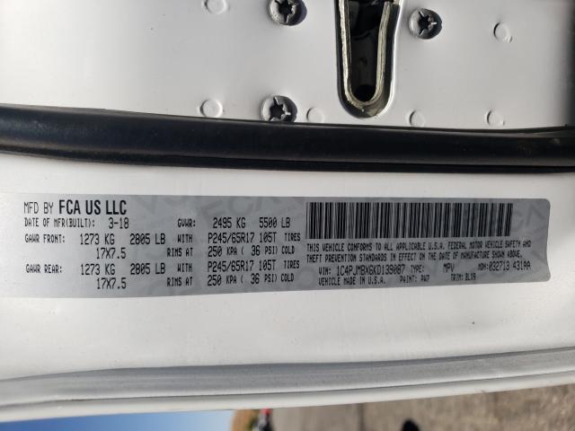 2019 JEEP CHEROKEE T 1C4PJMBX6KD139087