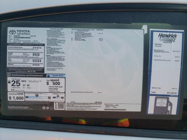 2021 TOYOTA AVALON TRD 4T1FZ1FB6MU060843