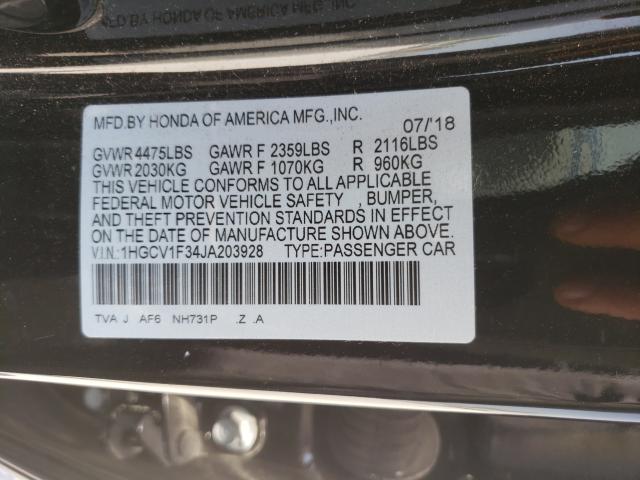 2018 HONDA ACCORD SPO 1HGCV1F34JA203928