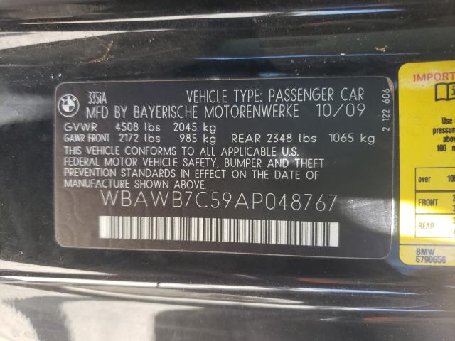 2010 BMW 335 I WBAWB7C59AP048767