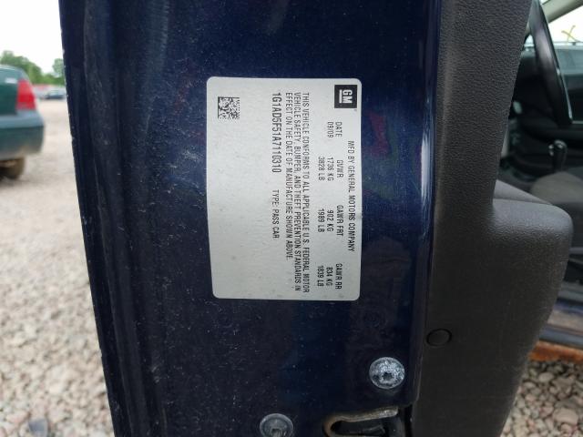 2010 CHEVROLET COBALT 1G1AD5F51A7110310