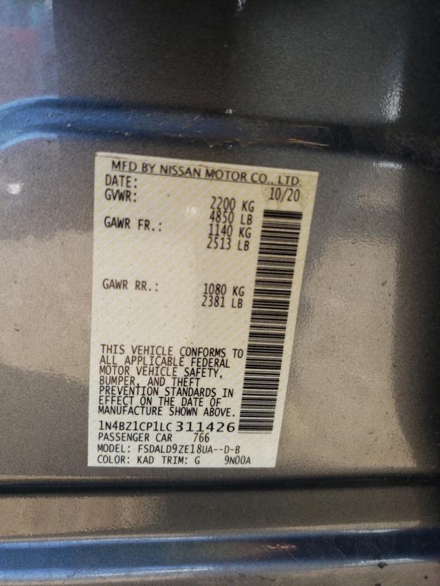 2020 NISSAN LEAF SV PL 1N4BZ1CP1LC311426