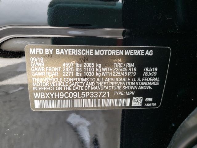 VIN WBXYH9C09L5P33721 2020 BMW X2, Sdrive28I no.10