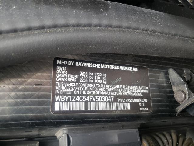 2015 BMW I3 REX WBY1Z4C54FV503047