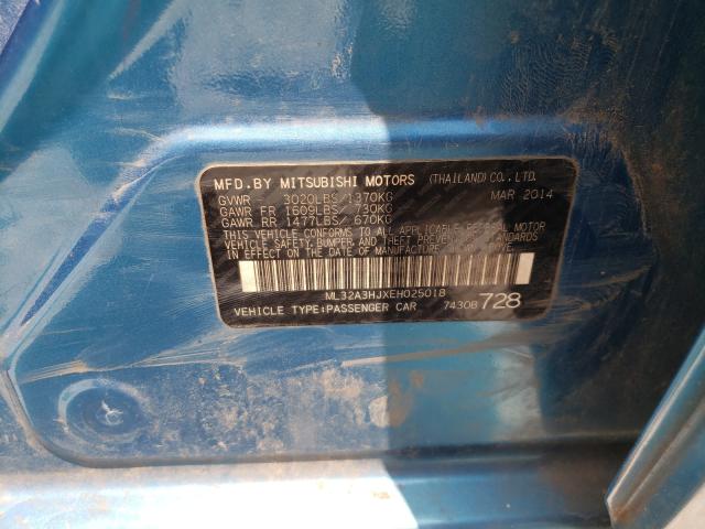 2014 MITSUBISHI MIRAGE DE ML32A3HJXEH025018