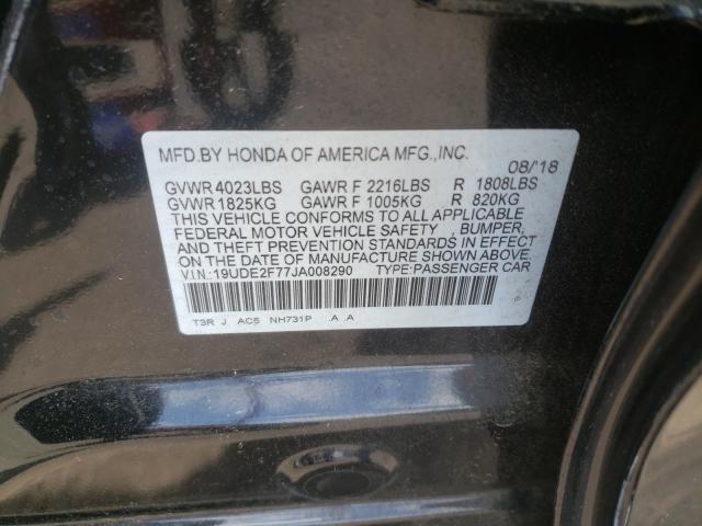 2018 ACURA ILX PREMIU VIN: 19UDE2F77JA008290