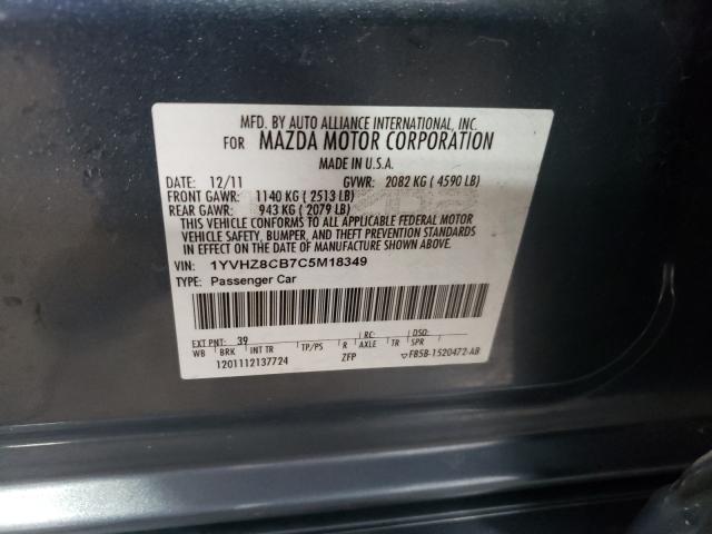 2012 MAZDA 6 S 1YVHZ8CB7C5M18349