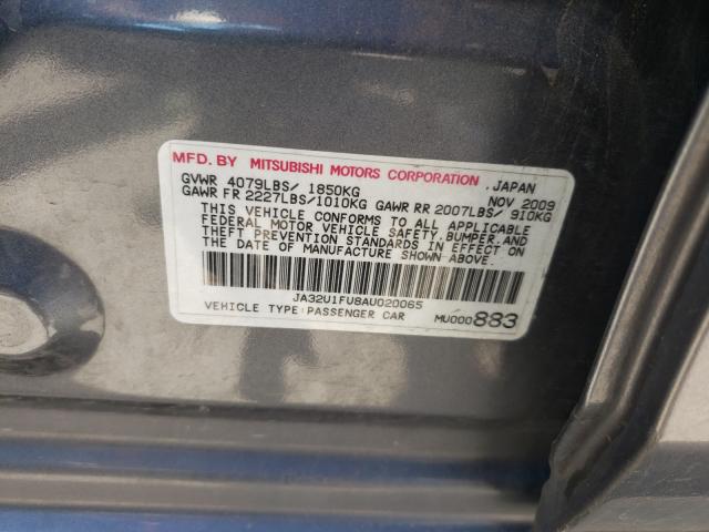 2010 MITSUBISHI LANCER DE JA32U1FU8AU020065