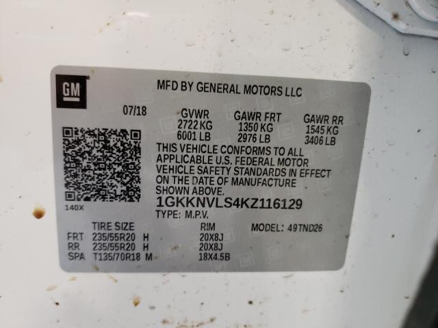 2019 GMC ACADIA ALL 1GKKNVLS4KZ116129