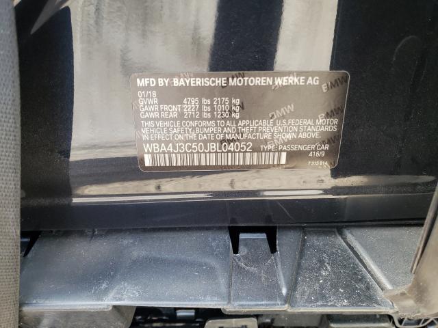 2018 BMW 430XI GRAN WBA4J3C50JBL04052