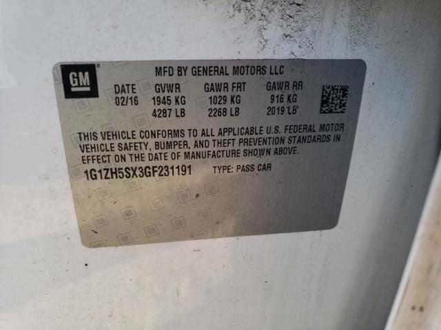 2016 CHEVROLET MALIBU PRE 1G1ZH5SX3GF231191