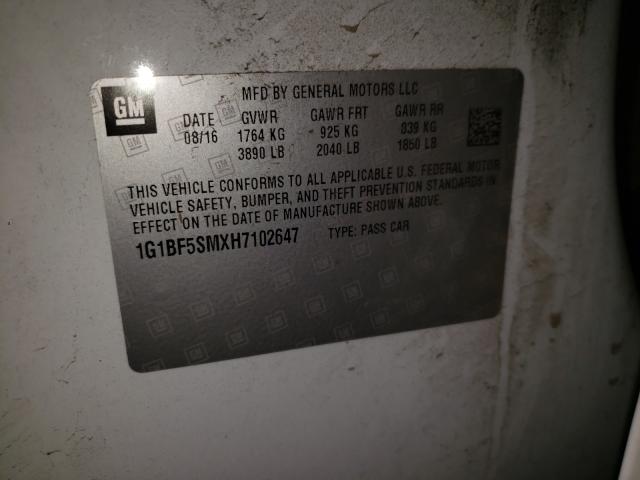 2017 CHEVROLET CRUZE PREM 1G1BF5SMXH7102647