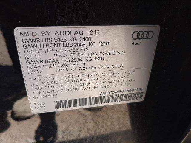 VIN WA1C2AFP6HA091566 2017 Audi Q5, Premium no.10