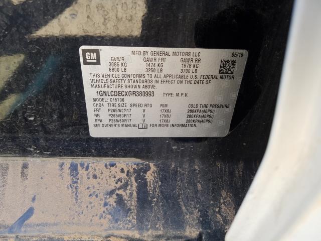 2016 CHEVROLET TAHOE POLI 1GNLCDECXGR380993