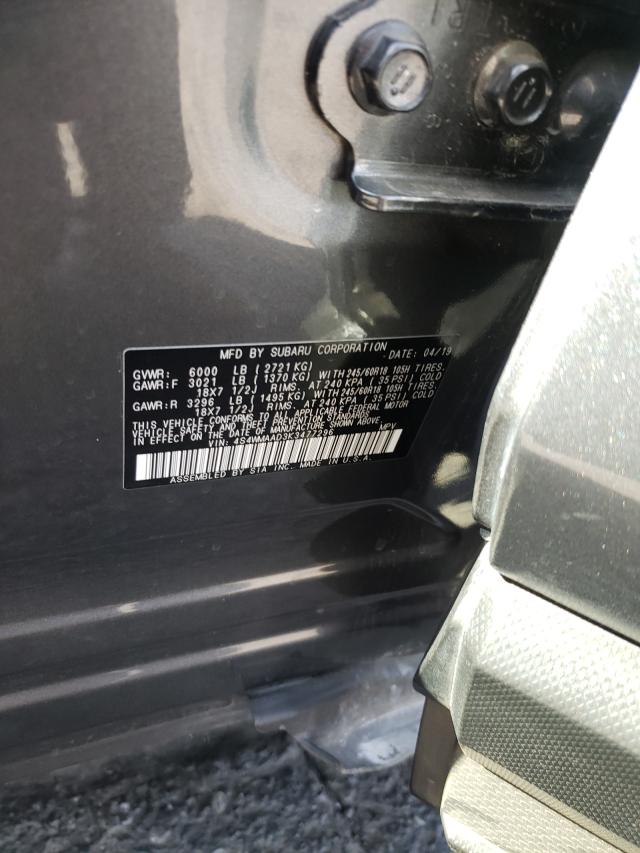 2019 SUBARU ASCENT 4S4WMAAD3K3477296