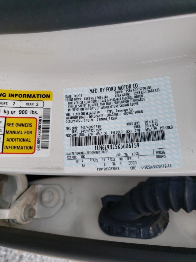 2019 LINCOLN CONTINENTA 1LN6L9NC5K5606159