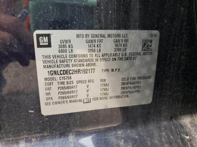 2017 CHEVROLET TAHOE POLI 1GNLCDEC2HR192177